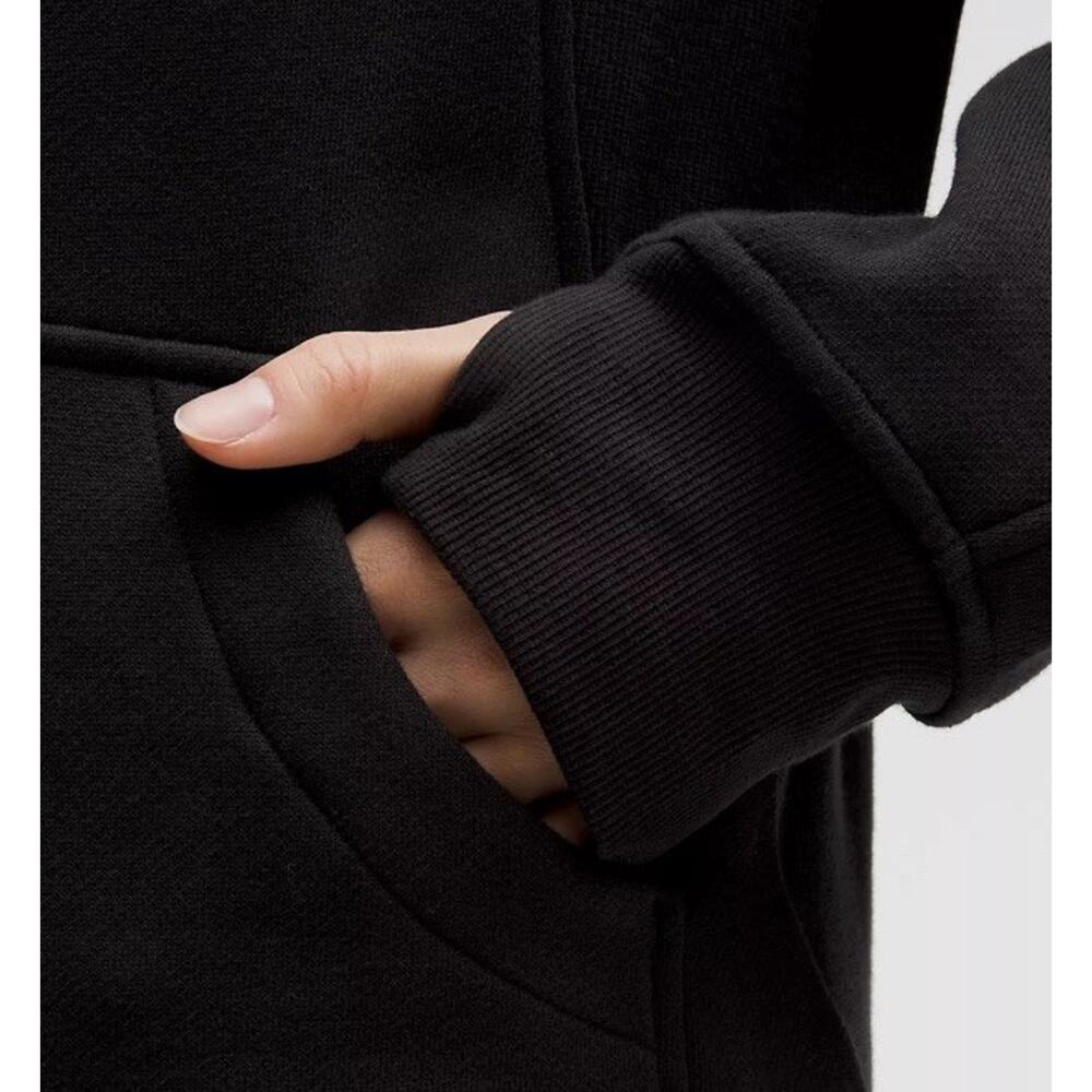 Lululemon Scuba Oversized Funnel Neck Half Zip Sweatshirt Black M/L Front Pocket - Picture 3 of 5